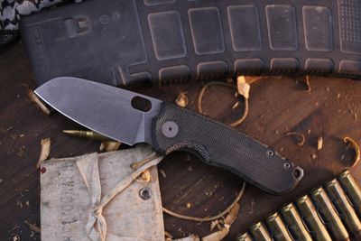 URBAN EDC F5.5 2.7" Liner Lock Folder / Black Micarta / Acid Washed M390 ( Pre Owned )