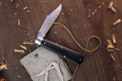 Great Eastern Cutlery Tidioute Cutlery #14 Lich Creek Boy's 2.5" Slipjoint / Black Linen Micarta / Satin 1095 ( Pre Owned )