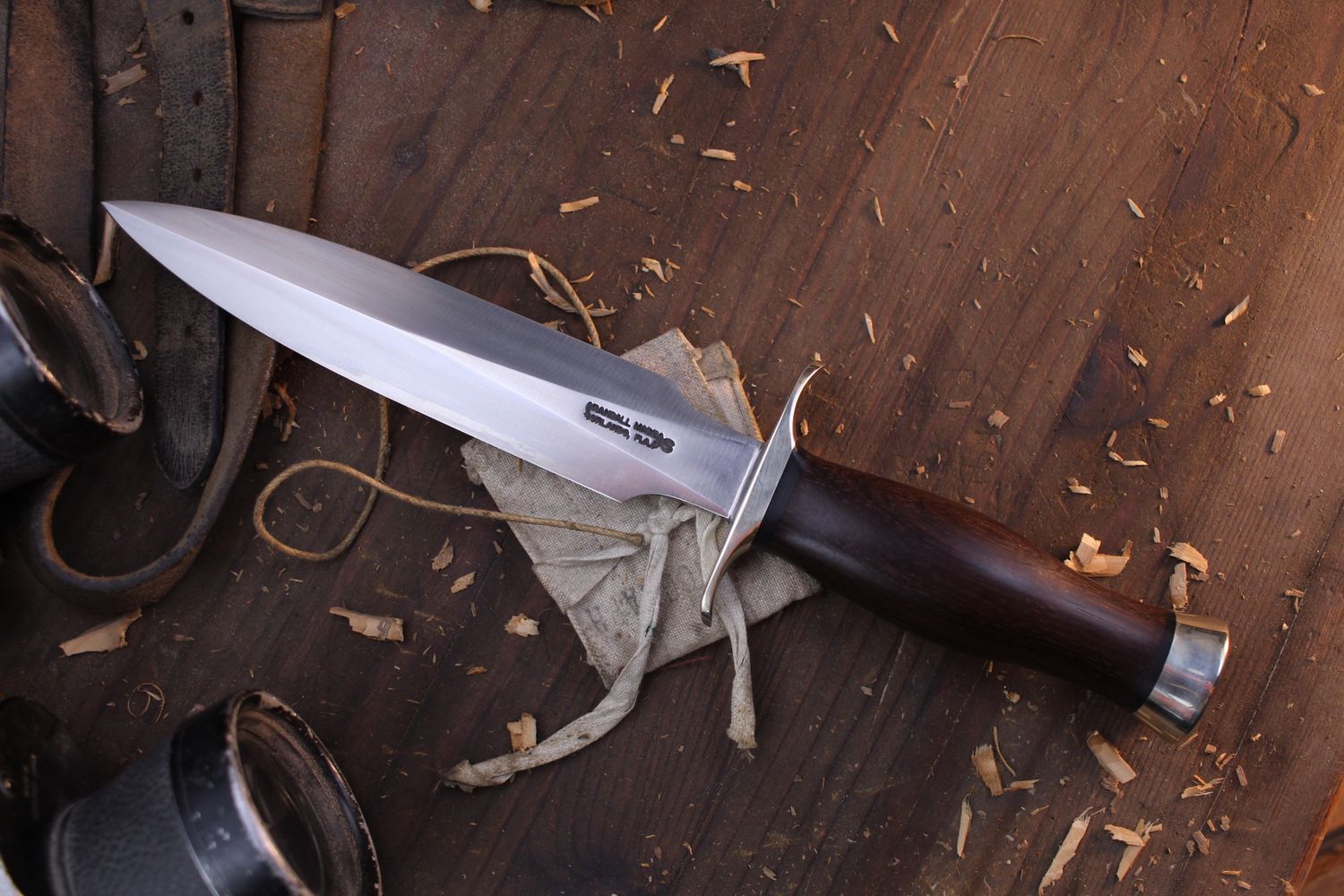 Randall Made Model 2-7 Fighting Stiletto 7&quot; Fixed Blade / Cocobolo / Satin Stainless ( Pre Owned )