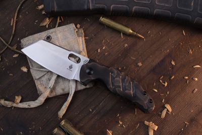 Kizer Cutlery Sheepdog Mini c01c 2.63&quot; Linerlock Folder / Raffir Noble / Satin Sheepsfoot S35VN ( Pre Owned )