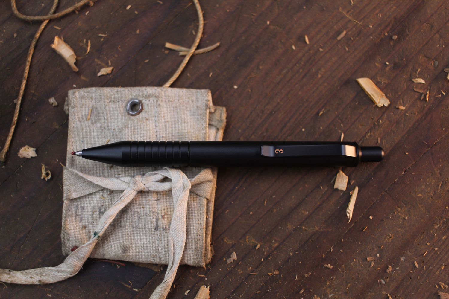  Everyman Grafton Top Click Pen / Black Aluminum