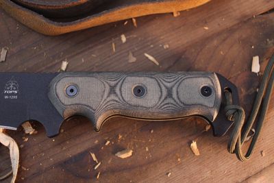 Tops Armageddon 10.7" Fixed Blade / Grey G10 / Black 1095 ( Pre Owned )