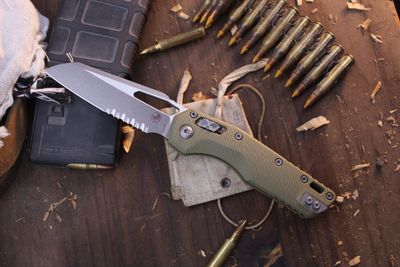 Microtech MSI 3.8&quot; Ram-Lok Folder / Fluted OD Green G-10 / Apocalyptic Partially Serrated M390MK