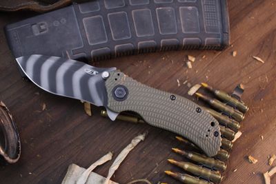 Zero Tolerance 0301 Ken Onion 3.75&quot; Assisted Framelock Flipper / Ranger Green G-10 / Tiger Stripe S30V ( Pre Owned )