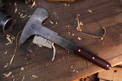 Highlands Forge Full Tang Hatchet / 14&quot; Ironwood &amp; Steel / Forged 5160 High Carbon