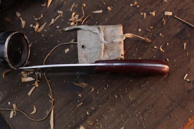 Highlands Forge 5" Fixed Blade Hunter / Red &amp; Black Ultrex /  Satin Forged 1095