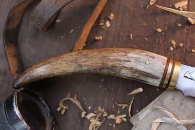 Highlands Forge 4.5" Fixed Blade Hunter / Antler Tine / Alaskan Forged 1095