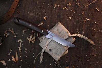 Highland Forge Bird &amp; Trout 2.5&quot; Fixed Blade / Ironwood / Alaskan Forged Satin 1095