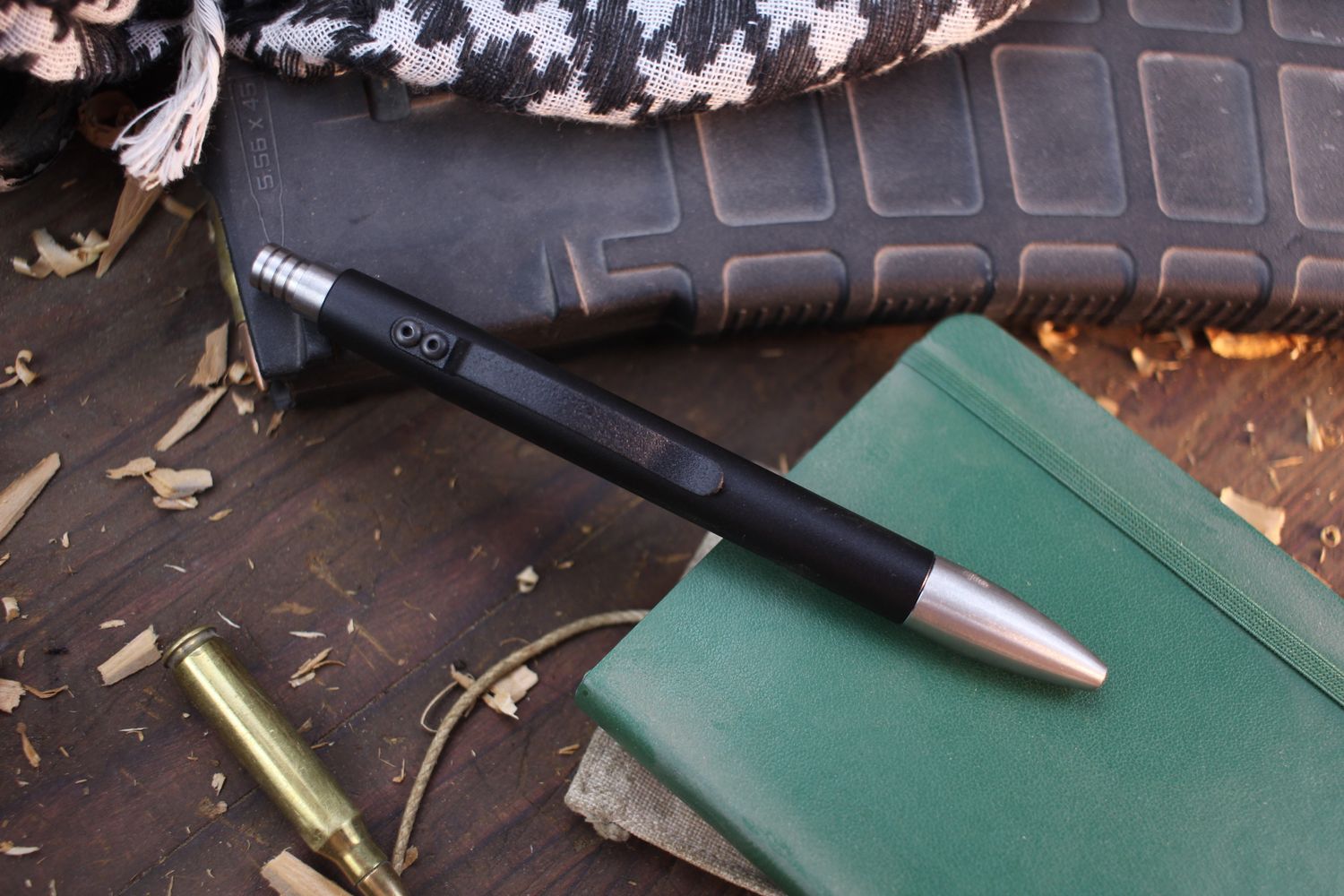 Tuff-Writer Analog Precision Press Pen / Black Aluminum