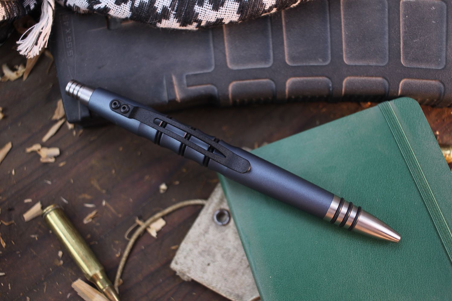 Tuff-Writer Precision Press Tactical Pen / Slate Gray Contoured Aluminum