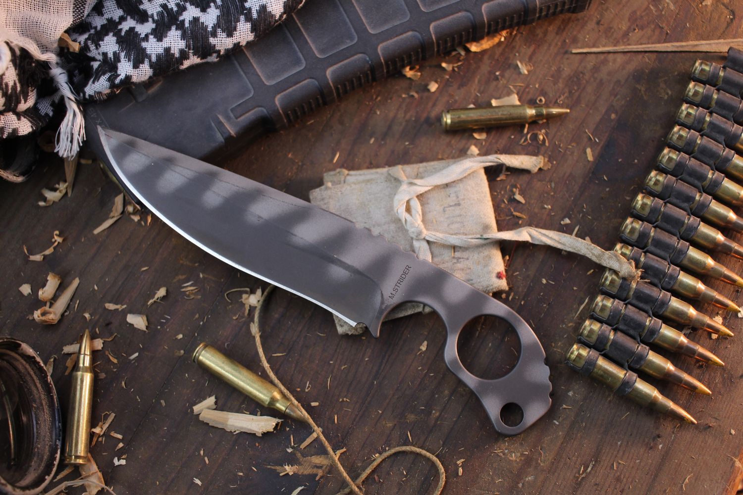 Mick Strider SLCC XL 5.5&quot; Fixed Blade / Tiger Stripe D2 ( Pre Owned )