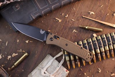  Benchmade Bugout 3.24&quot; AXIS Lock Folder / Burnt Bronze Cerakote Grivory / Black S30V