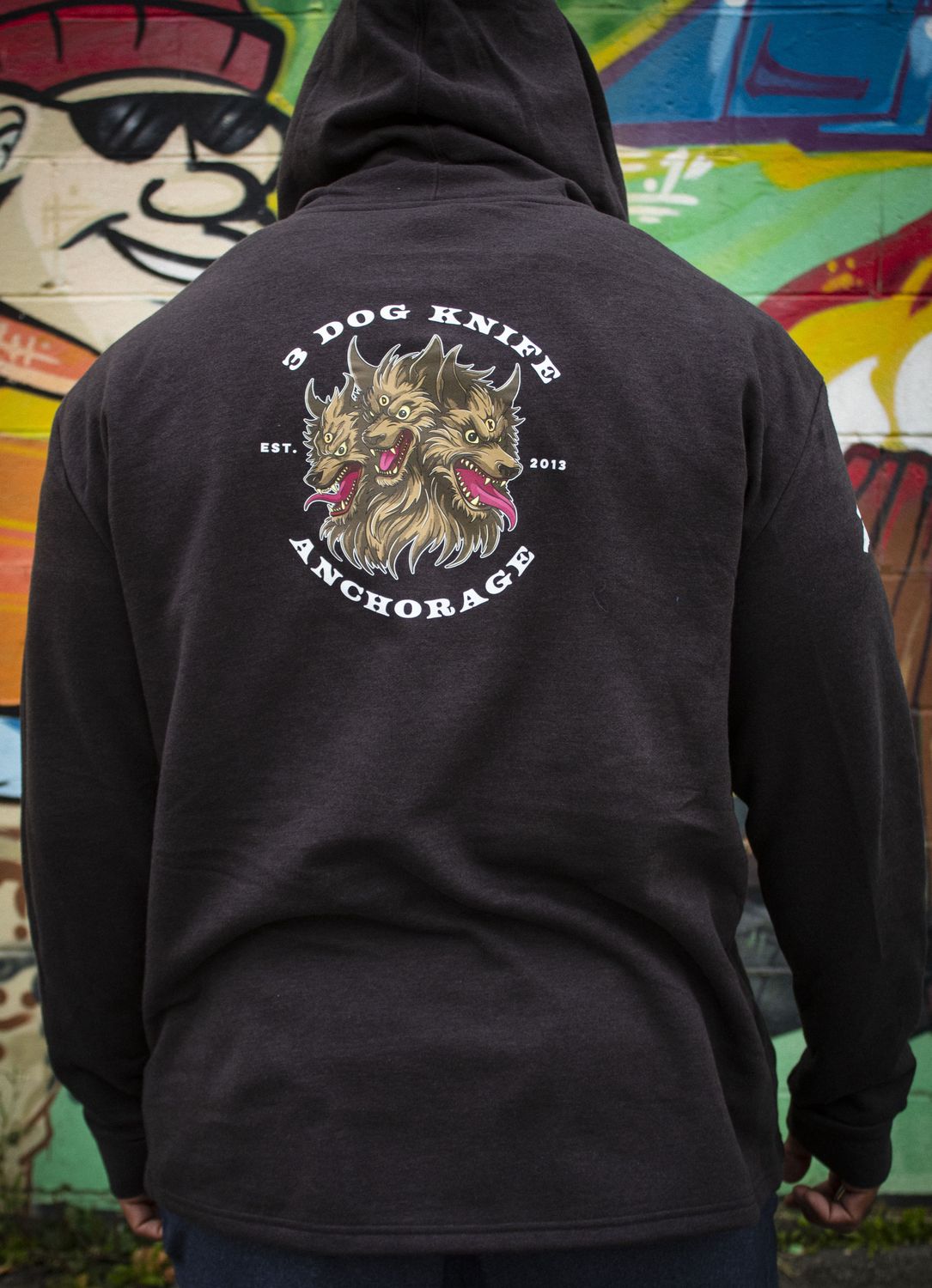 3DK X ColorfulFilth Cerberus Pullover Hoodie / Heather Black