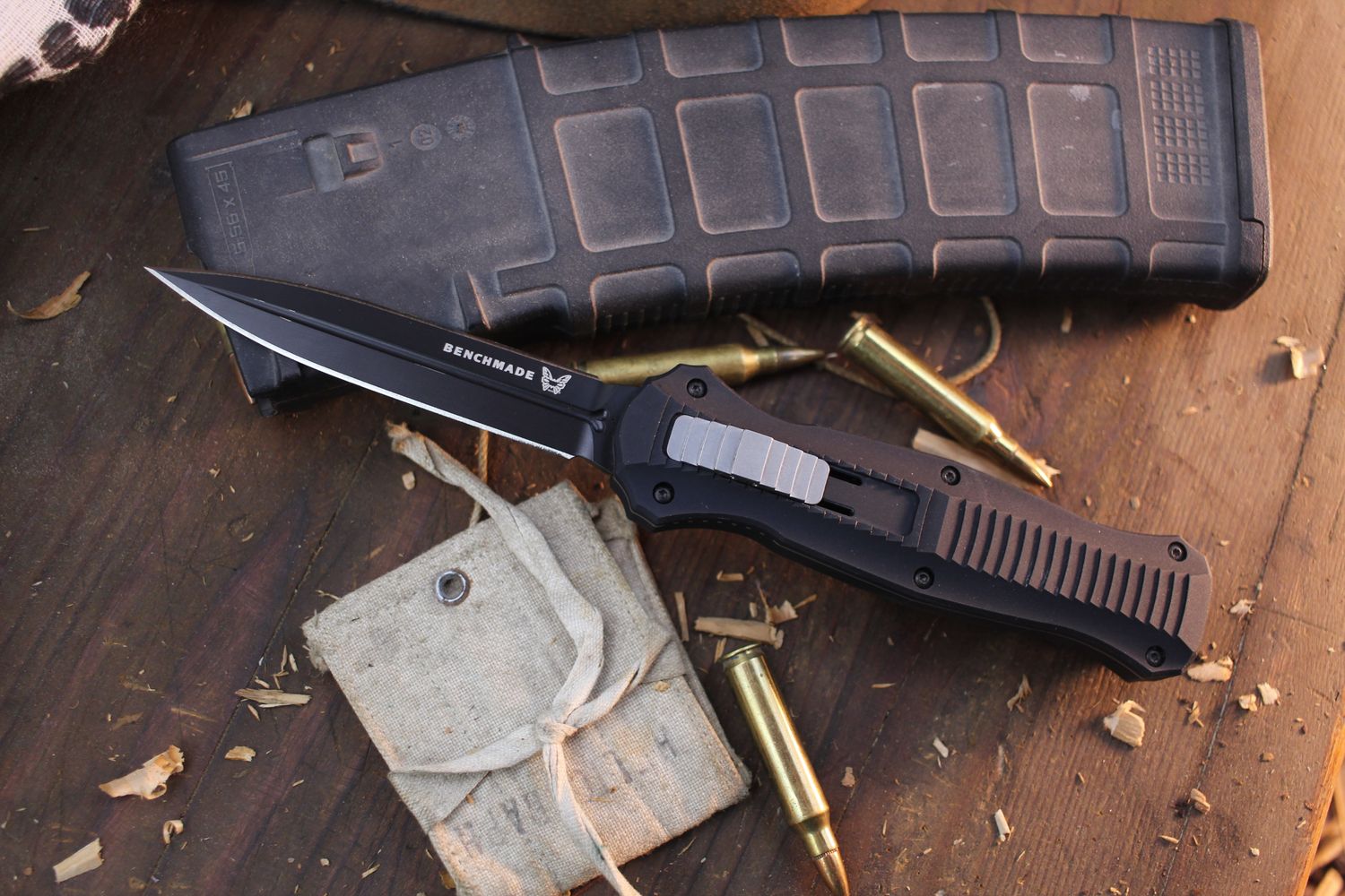 Benchmade Infidel 3.9&quot; D/A OTF Auto / Black Aluminum / Black D2 ( Pre Owned )