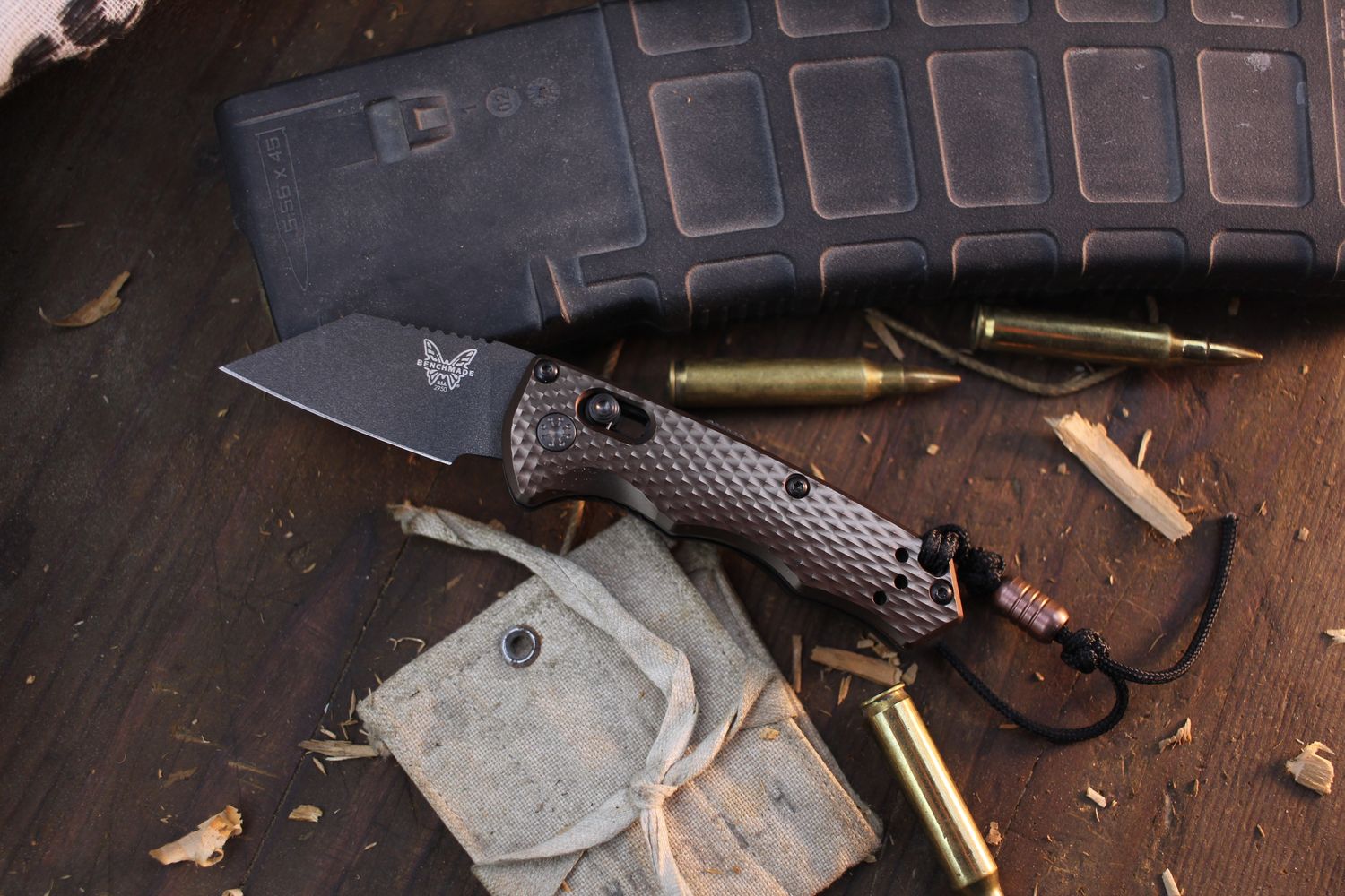 Benchmade Partial Auto Immunity 1.9&quot; AXIS Lock Folder / Flat Dark Earth Aluminum / Black M4 ( Pre Owned )