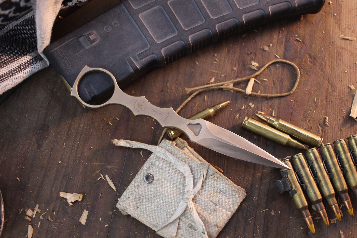 Spartan Blades CQB Tool 2.9&quot; Fixed Dagger / FDE 154CM ( Pre Owned )