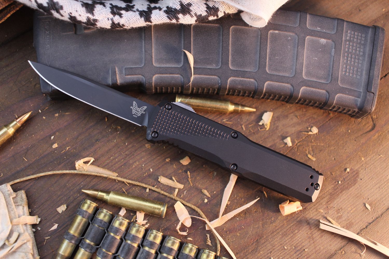 Benchmade Phaeton 3.45&quot; D/A OTF Auto / Black Aluminum / Black S30V ( Pre Owned )