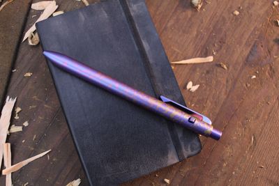Tactile Turn DLT Exclusive Standard 4.6" Side Click Pen / Splatter Anodized Titanium ( Pre Owned )