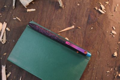 Tactile Turn Limited Edition Vice Night Short 5.3&quot; Side Click Pen / Vice Splatter Cerakote Titanium &amp; Vaporwave Clip ( Pre Owne