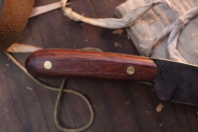 Highlands Forge 2" Fixed Blade Micro Hunter / Bubinga / Alaskan Forged San Mai