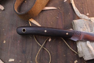 Highland Forge Bird &amp; Trout 2.5" Fixed Blade / Wenge / Alaskan Forged Satin 1095