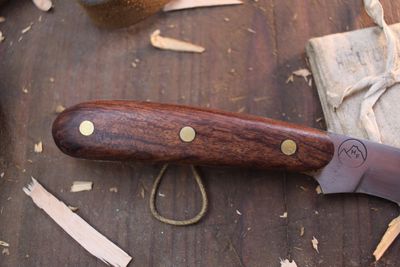 Highlands Forge 3" Fixed Blade Mini Hunter / Bubinga / Satin Forged 1095