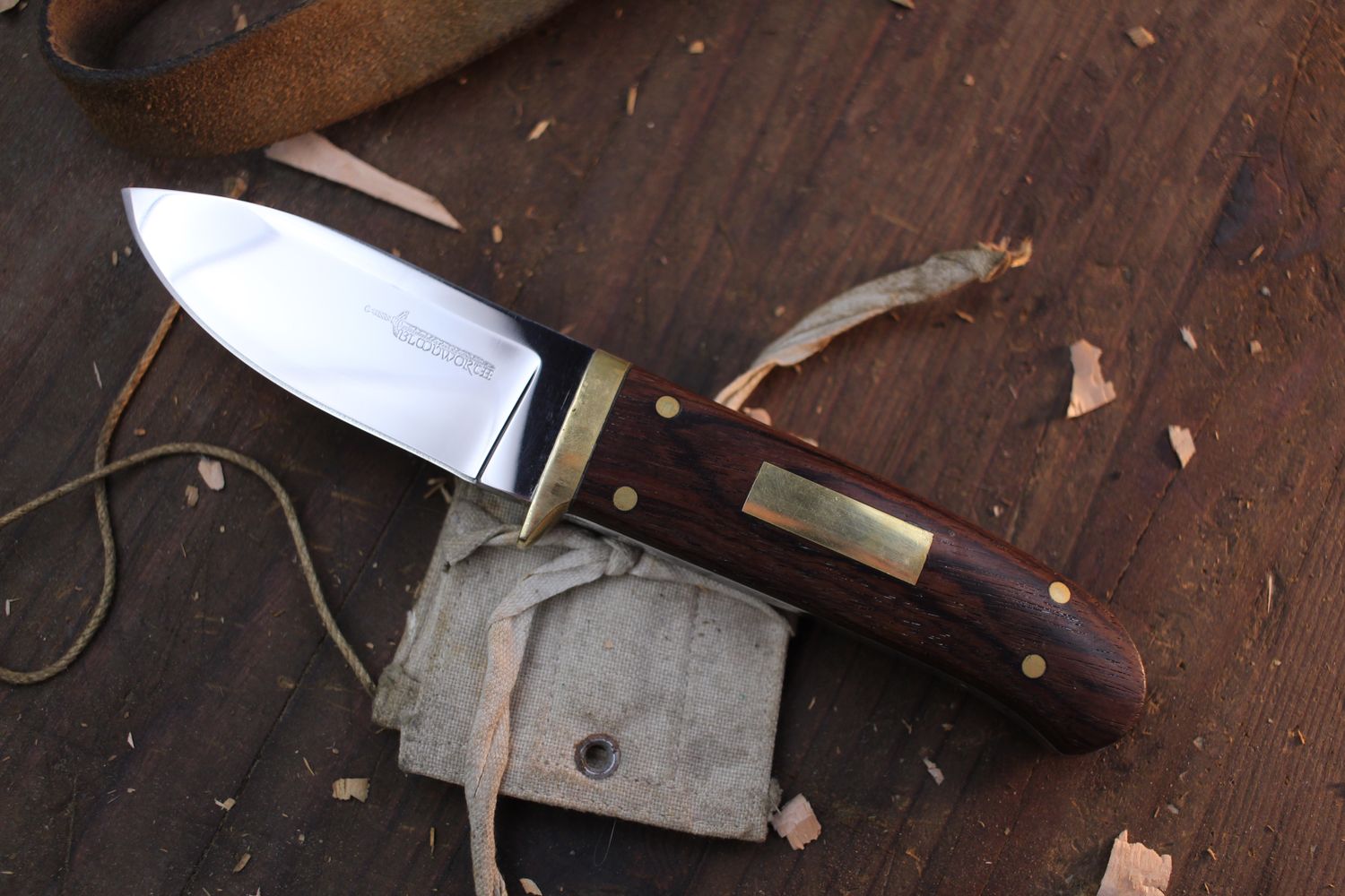 Bloodworth Knives Drop Point 3&quot; Hunter / Desert Ironwood / Polished 440C ( Pre Owned )