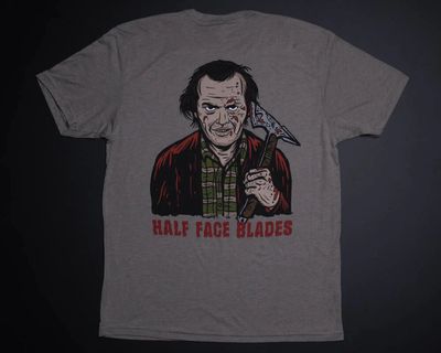 Half Face Blades Jack Torrance T-Shirt / Venetian Grey / XX-Large