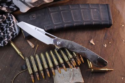 Kizer Raja 3.74&quot; Framelock Flipper / Titanium / Stonewashed S35VN ( Pre Owned )