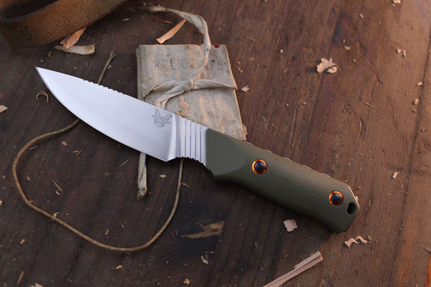 Benchmade Raghorn 4&quot; Fixed Blade Hunter / OD Green G-10 / Stonewashed S30V ( Pre Owned )