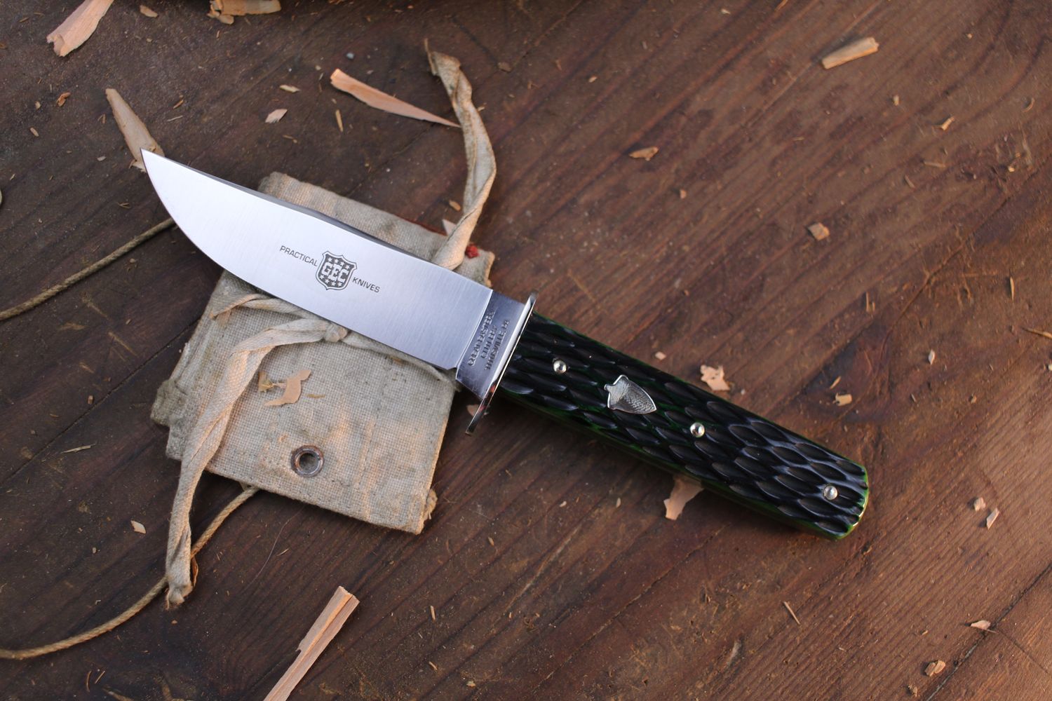 GEC H30 3.93&quot; Hunter / Green Jigged Bone / Satin 1095 ( Pre Owned )