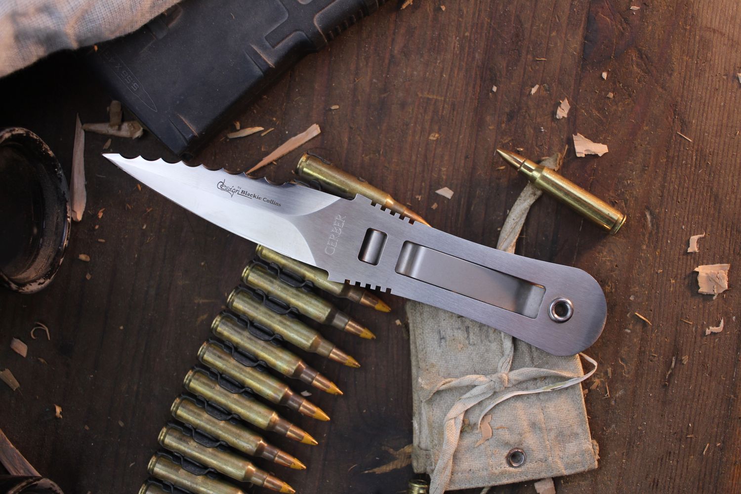 Gerber Vintage Blackie Collins River Master 3.25&quot; Fixed Blade / Stainless / Satin Serrated 440 Stainless ( Pre Owned )