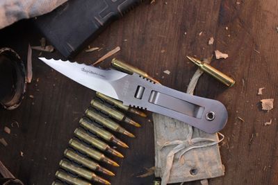 Gerber Vintage Blackie Collins River Master 3.25&quot; Fixed Blade / Stainless / Satin Serrated 440 Stainless ( Pre Owned )