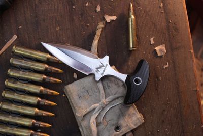 Mercworx Seraphym 3&quot; Push Dagger / Black Micarta / Satin S30V ( Pre Owned )