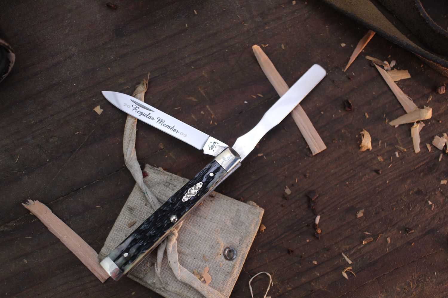 Case Collectors Club Doctors 3.89&quot; Closed Slipjoint Folder / Allegheny Mountain Bone / Polished Tru-Sharp Stainless ( Pre Owned