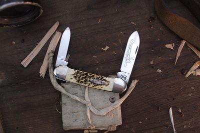 Case Canoe 3.625&quot; Closed Slipjoint Folder / Amber Jigged Bone / Polished Tru-Sharp Stainless ( Pre Owned )
