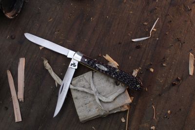 Case Vintage Slimline Trapper 4&quot; Closed Slipjoint Folder / Jigged Brown Delrin / Satin Tru-Sharp Stainless ( Pre Owned )