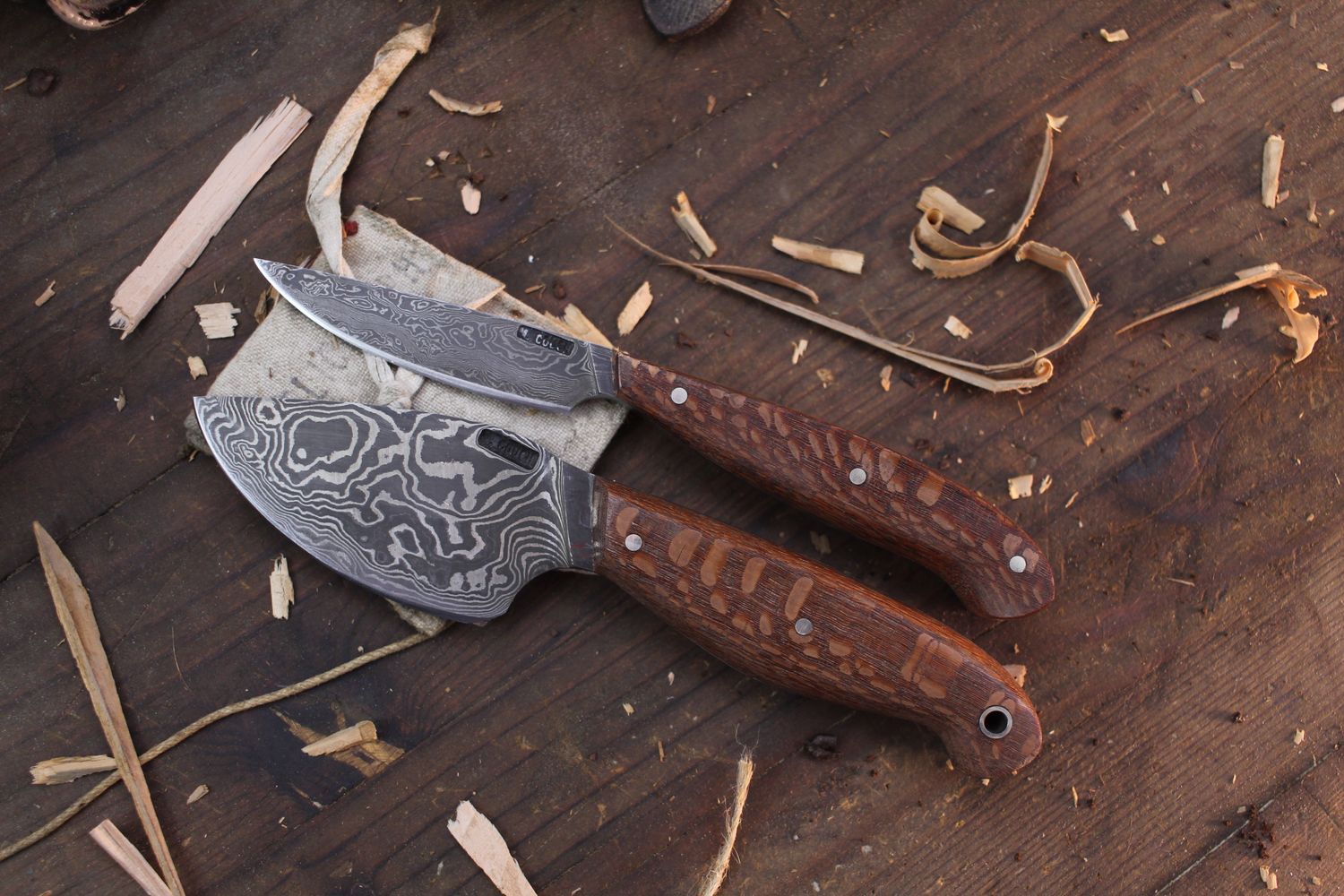 Mark Couch Small Game Combo / Lacewood / Alaskan Forged Damascus