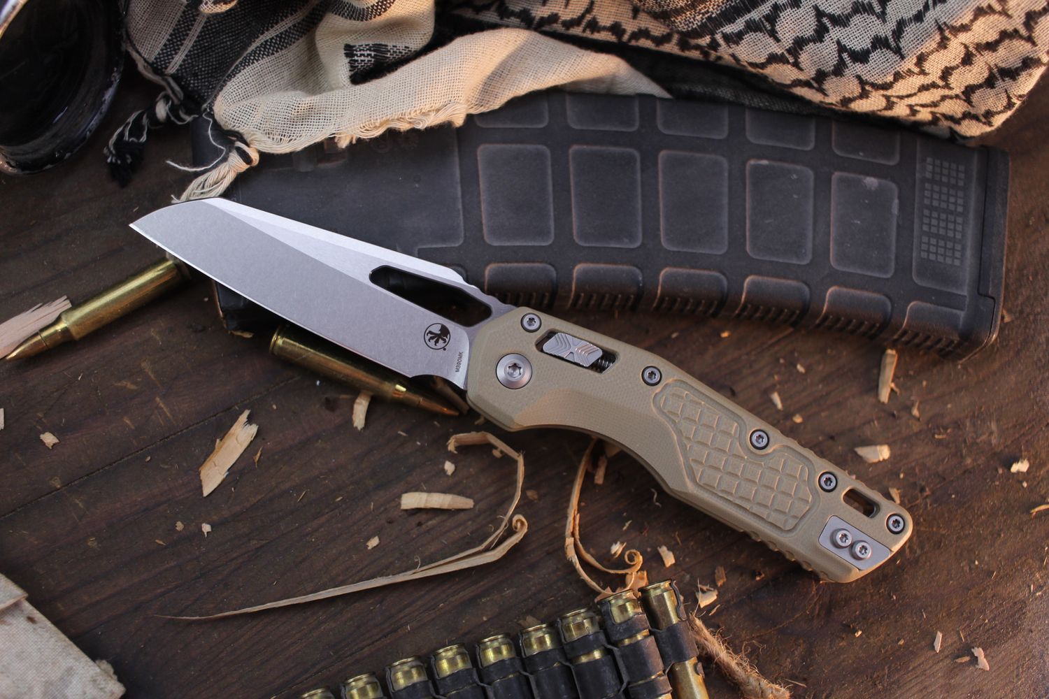 Microtech MSI 3.8&quot; Ram-Lok Folder / Frag Tan G-10 / Stonewashed M390MK