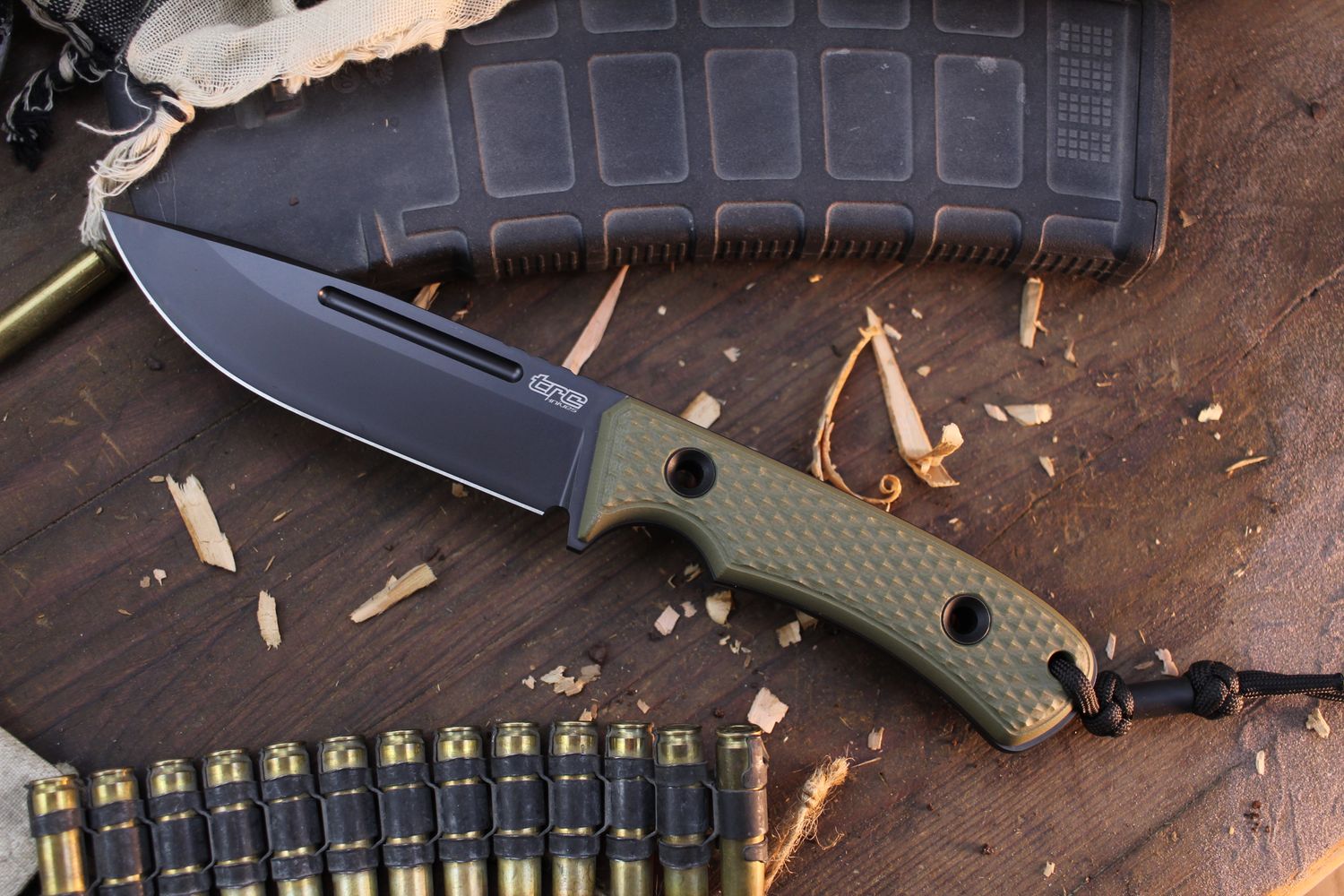 TRC South Pole 4.5&quot; Fixed Blade / OD Green G-10 / Black DLC Vanadis 4E ( Pre Owned )