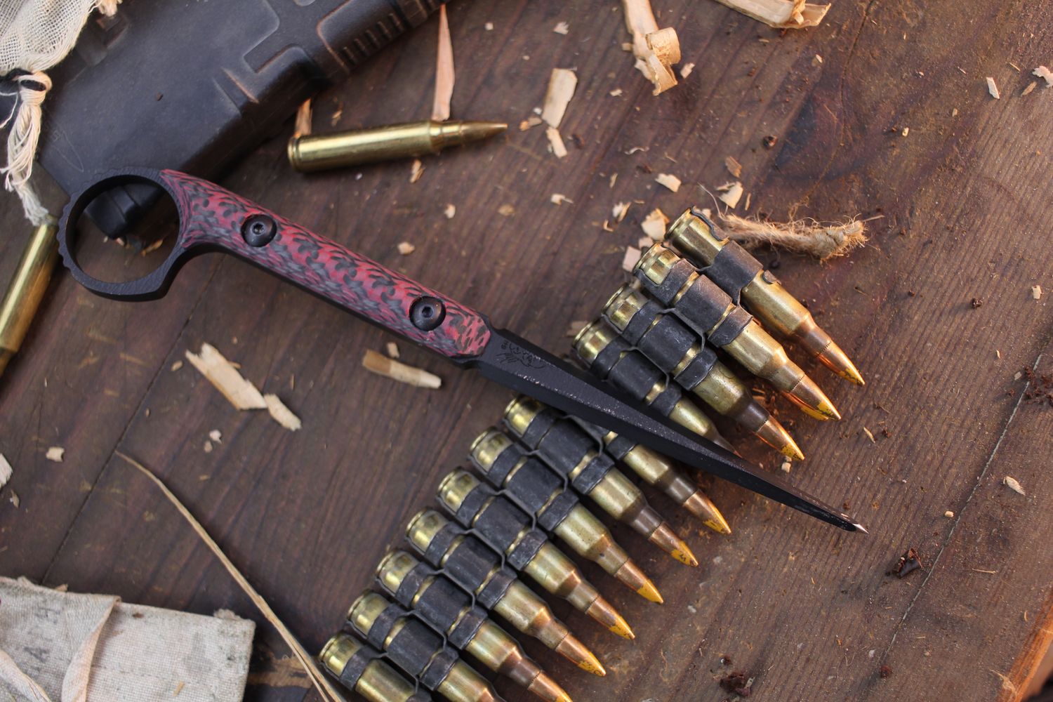 Half Face Blades Cardiac Spike 3.8” Tactical Spike / Blurple Weave Carbon Fiber / Black Cerakote O1 ( Pre Owned )