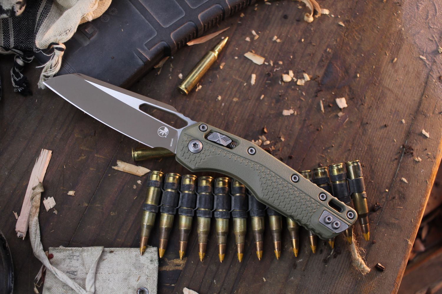 Microtech MSI 3.8&quot; Ram-Lok Folder / OD Green Polymer / FDE M390MK ( Pre Owned )