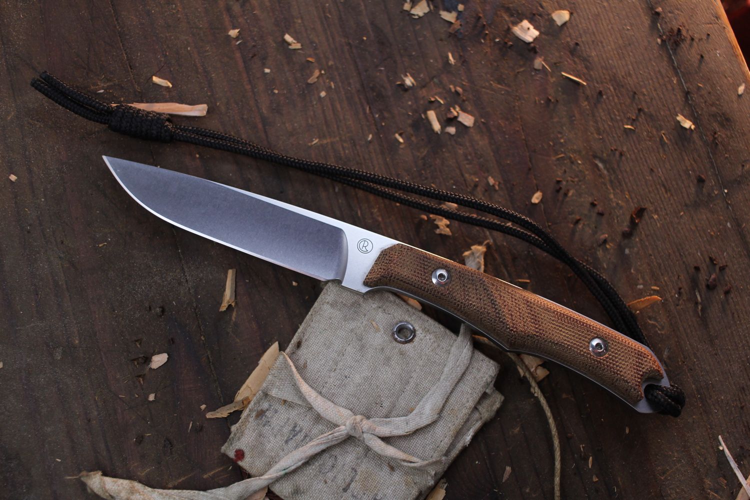 Chris Reeve Knives Inyoni 3.78&quot; Fixed Blade / Burlap Micarta / Stonewashed MagnaCut ( Pre Owned )