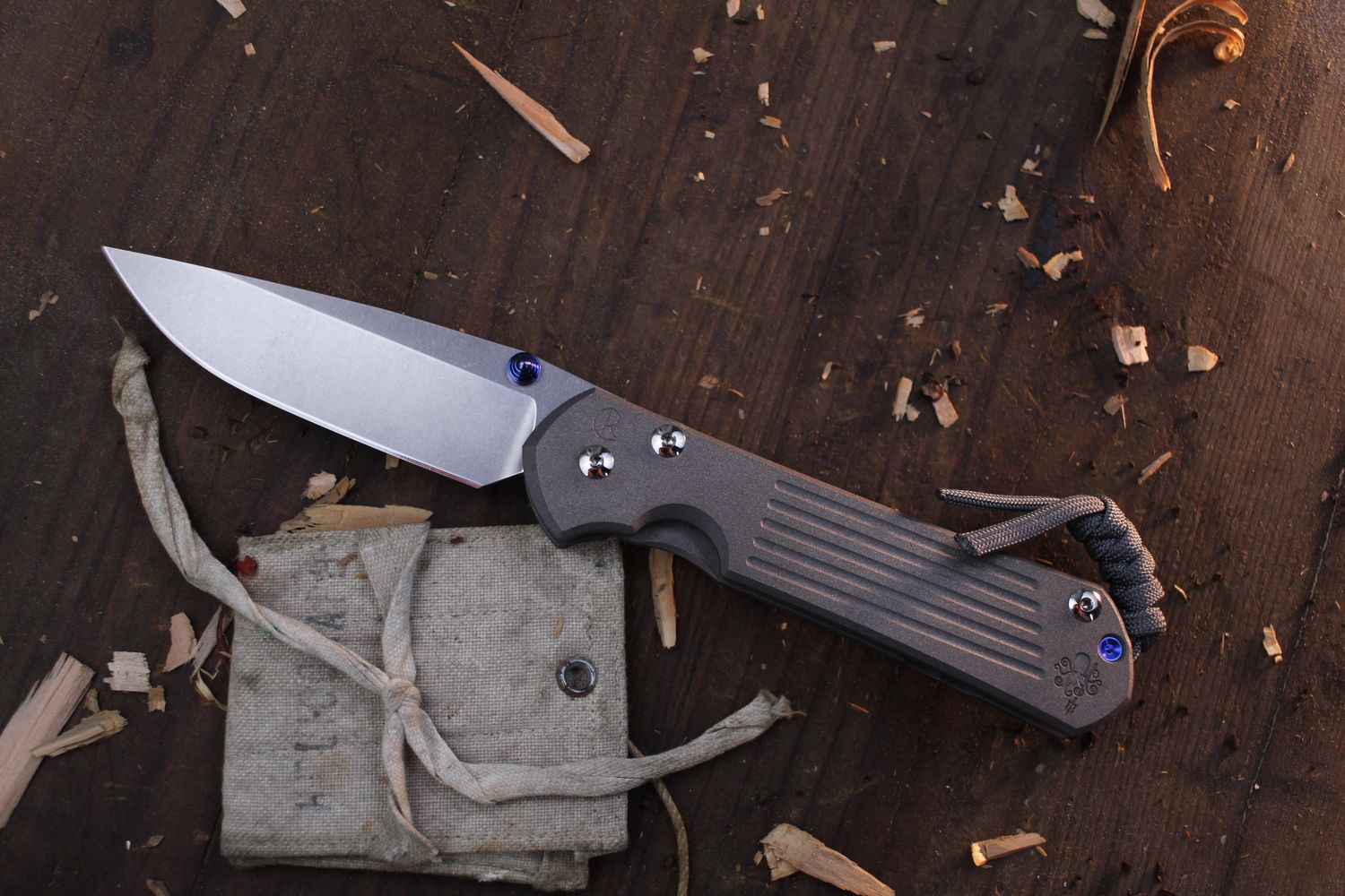 Chris Reeve Knives Large Sebenza 31 3.625&quot; Frame Lock Knife / Prometheus Design Werx Titanium / Stonewash Magnacut ( Pre Owned)