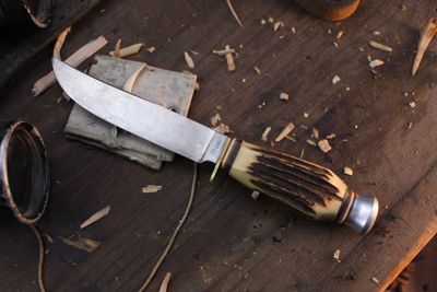 P.I.C. ( Precise Instrument Company) 4.75" Fixed Blade / Stag Horn / Solingen Stainless ( Pre Owned )