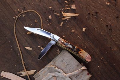 Case Medium Peanut 2.88&quot; Closed Slip Joint Folder / Amber Peach Seed Jigged Bone / Satin Tru-Sharp ( Pre Owned )