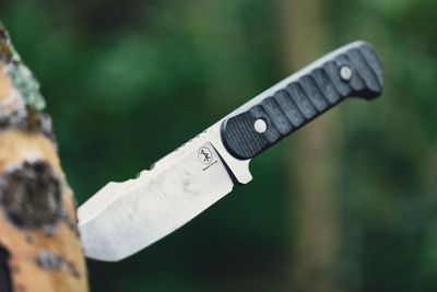 3DK Trevor Barrett Champion Series 5.25&quot; Fixed Modified Tanto, Stonewashed 52100 / Black Micarta Handle