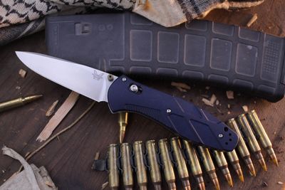 Benchmade Barrage 3.6&quot; AXIS Lock Assisted Folder / Blue Canyon Richlite / Stonewashed S30V