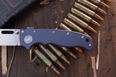 Demko AD20.5 Drop Point 3.2" Shark Lock Folder / Northern Lights Cerakote Titanium / Stonewashed 20CV