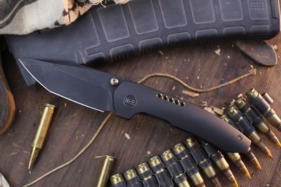 WE Knives Trogon 3.2&quot; Framelock Folder / Black &amp; Bronzed Titanium / Black 20CV ( Pre Owned )